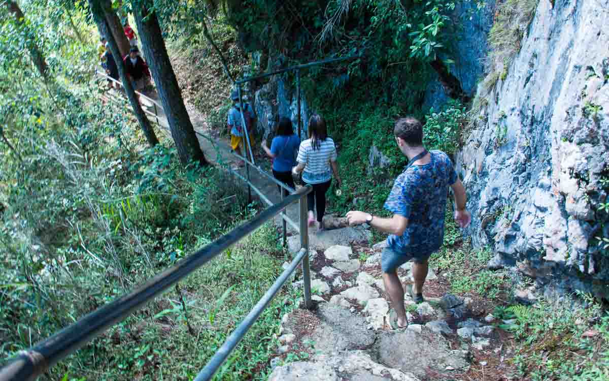 Alejandro, Hanah, Alex, and Jasper heading towards Lumiang Cave