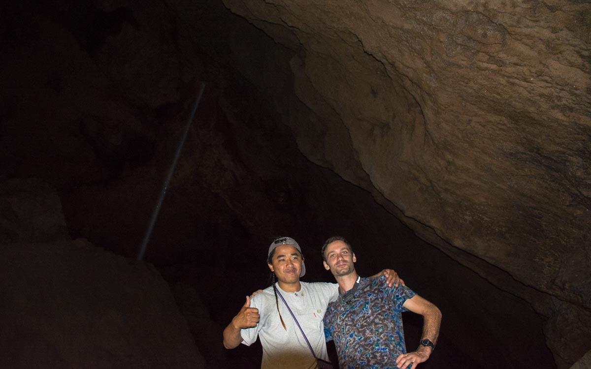 Ray of light at the back (Alejandro>our guide and Jasper)