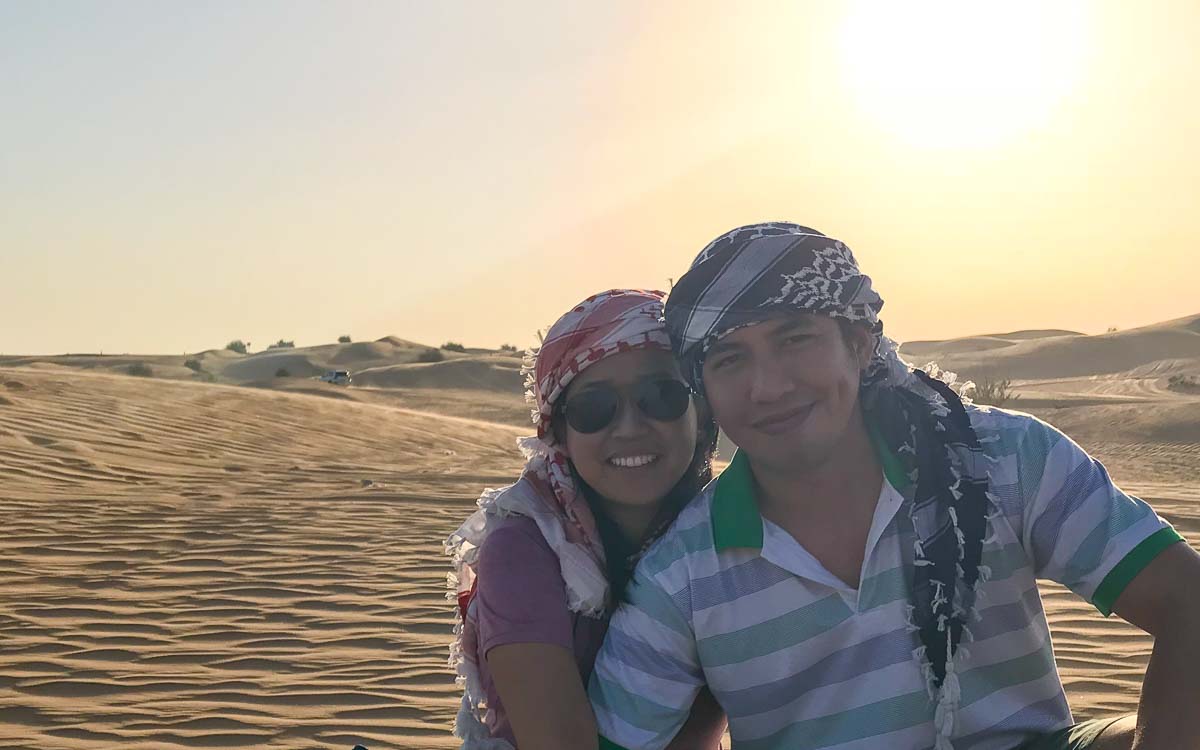 Joanna and Nathaniel at sand dunes