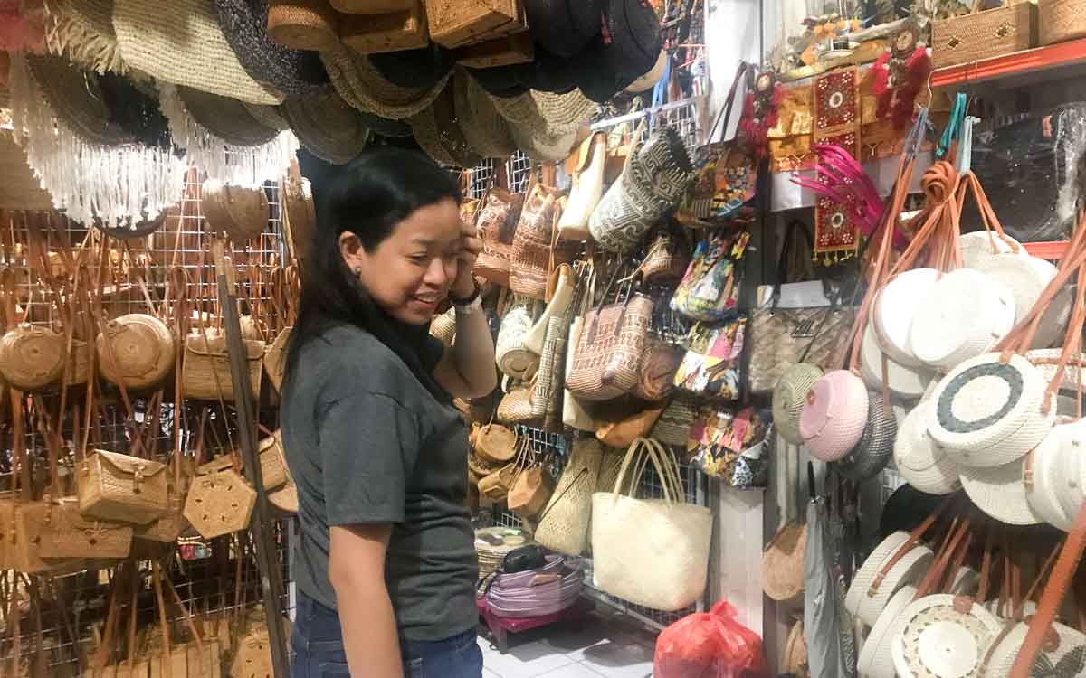 Woman exploring Ubud Market