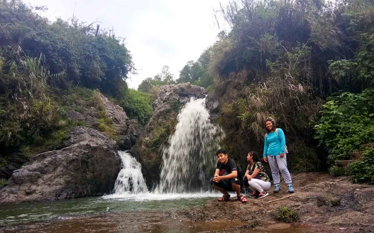 Nathaniel, Alex, and Hanah at Bokong Falls