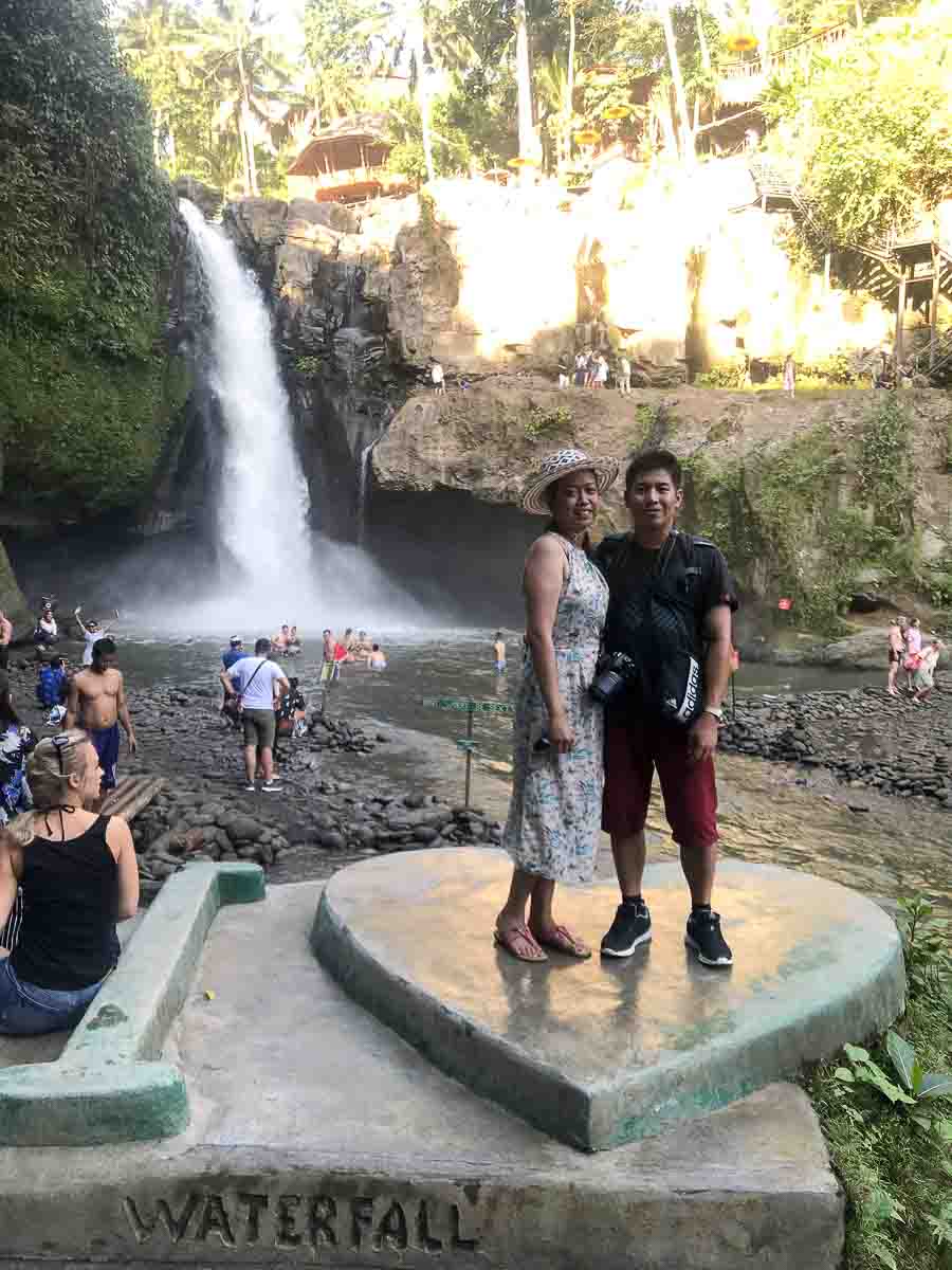 Joanna and Nathaniel at Tegenungan Waterfall