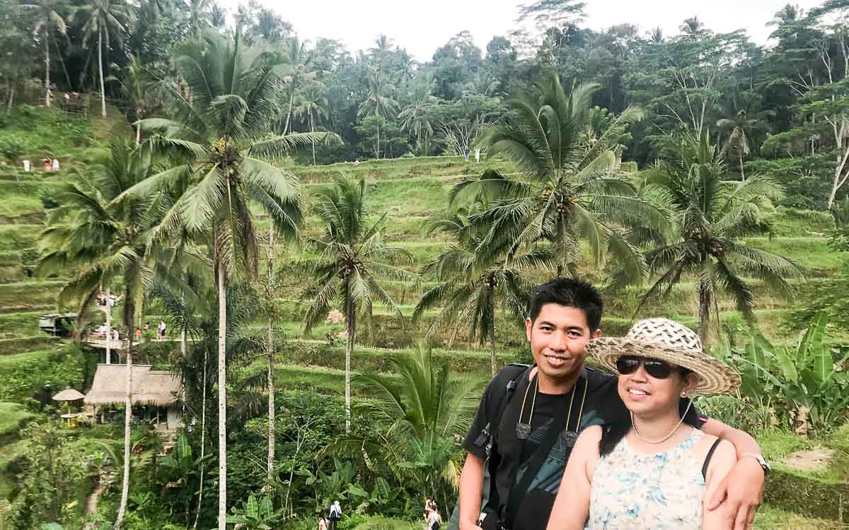 Nathaniel and Joanna at Tegallalang Rice Terraces
