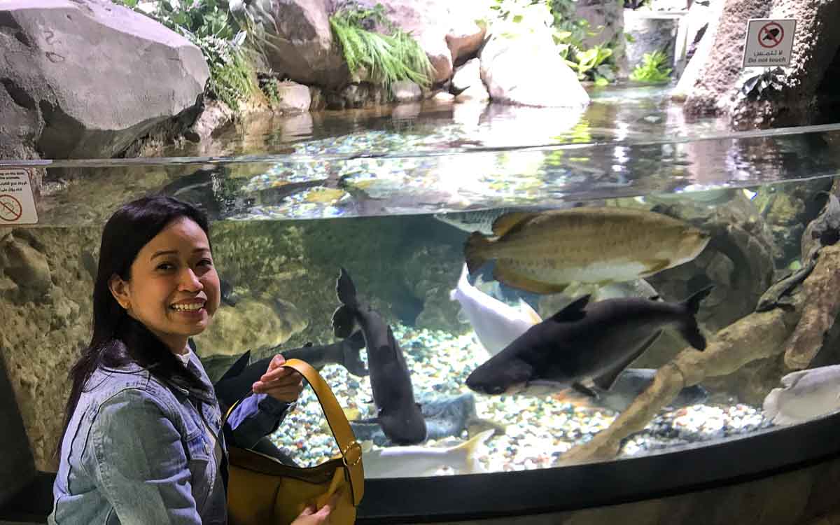 Joanna at underwater zoo
