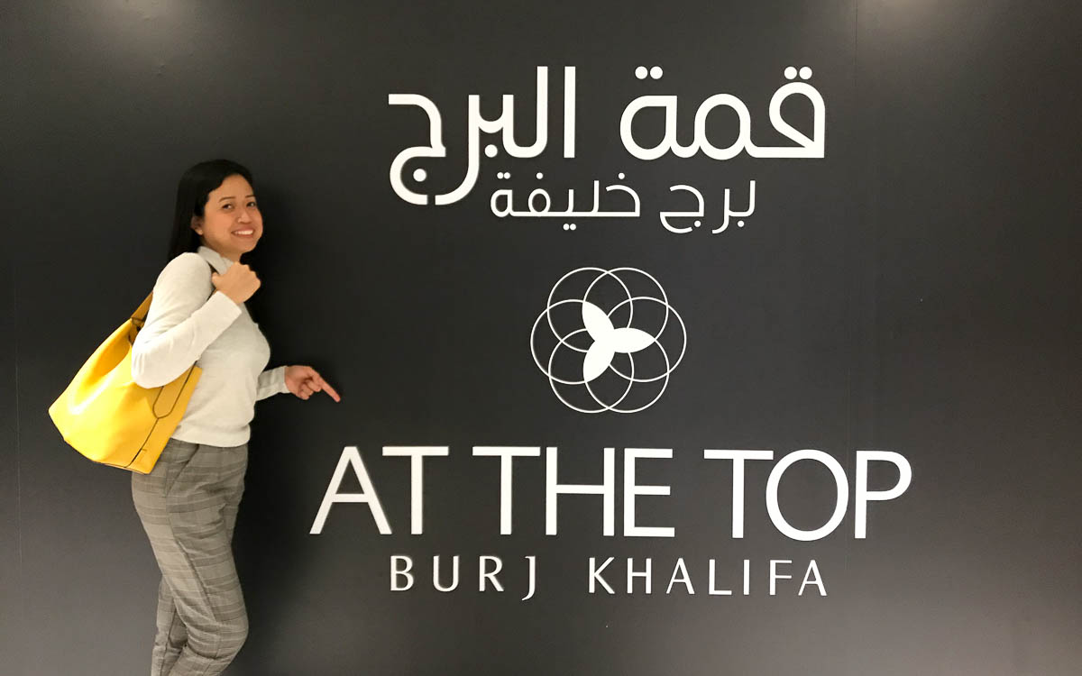 Joanna at the top in Burj Khalifa