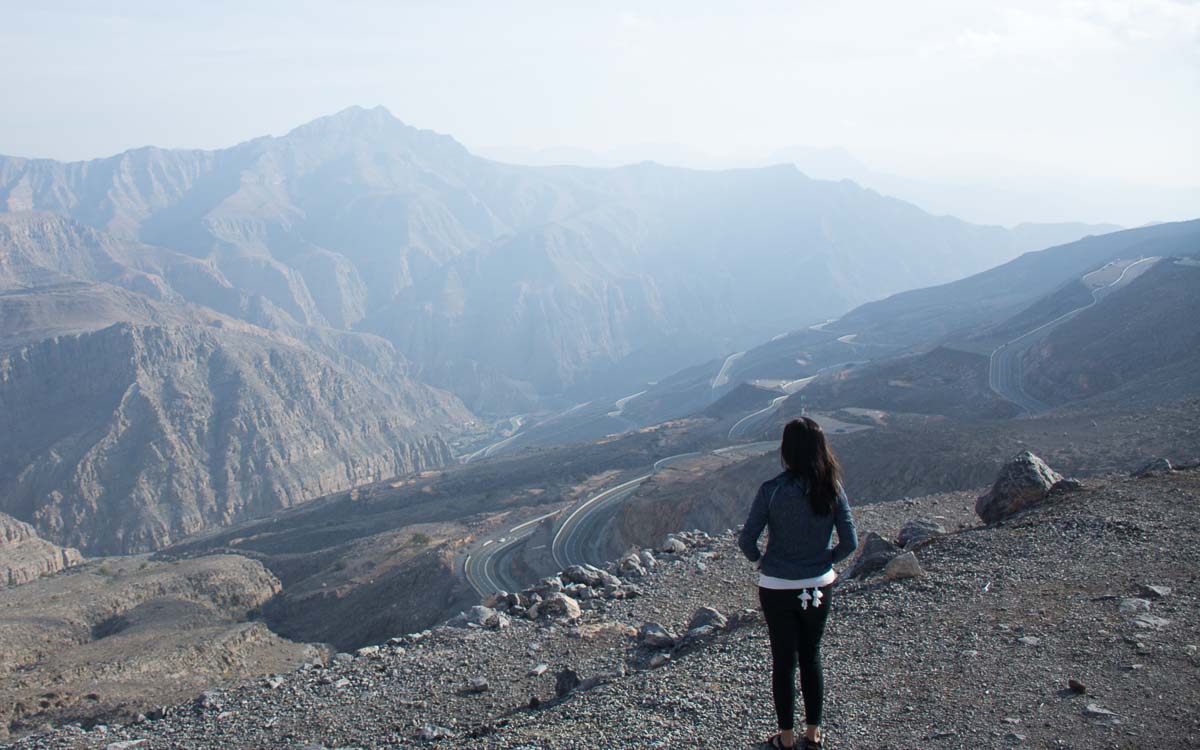 Joanna at Jebel Jais mountain