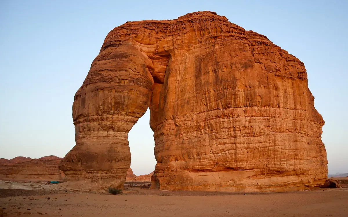 elephant rock alula saudi arabia sunset